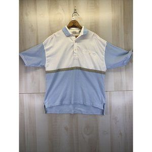 Vintage Di Mitri Mens Casual Blue White Polo Shirt Mens XL-8902